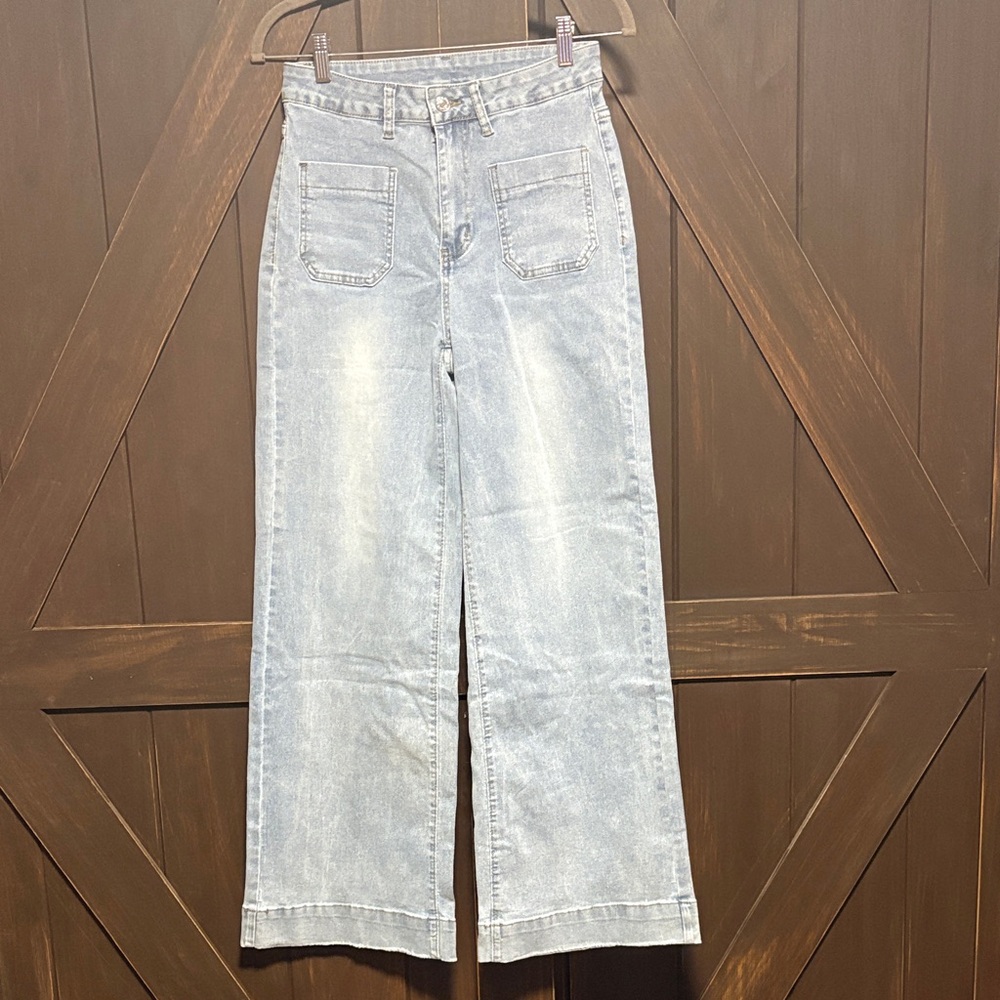 Light Blue Wide Leg Women's Jeans